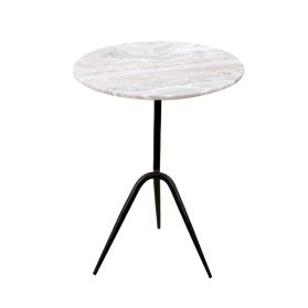 Sperre 18" Accent Table with Fancy Brown Marble