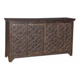 Dark Vintage Brown 4-Door Sideboard