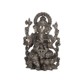 Ganesh Ji Brass Statue in Silver