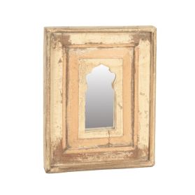 Small Mirror Inside Wooden Frame