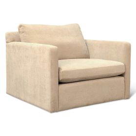 Maison Gianna Accent Chair in Oat Chenille Fabric