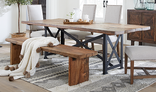 Extra Large 6ft Square Rustic Dining Table With Trestle Style Cross Leg  Base, Handmade From Reclaimed Wood 12 Seater 